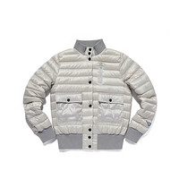 PONY/波尼秋冬新款女款羽绒服休闲保暖外套外衣棉服83W2OF52 银灰色 XS（155/80A）