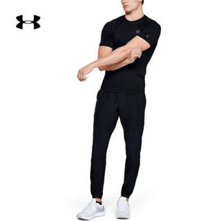 安德玛官方UA RUSH HeatGear男子运动紧身衣Under Armour1353449 黑色001 L