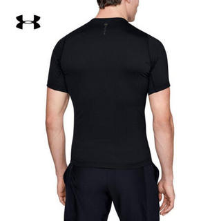 安德玛官方UA RUSH HeatGear男子运动紧身衣Under Armour1353449 黑色001 L