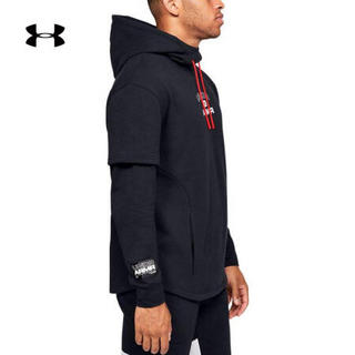 UNDER ARMOUR 安德玛 Fleece 1351338 男子运动连帽卫衣 黑色001 L