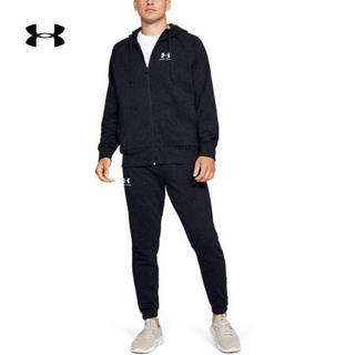 安德玛官方UA Speckled男子运动拉链连帽外套Under Armour1355630 黑色001 L