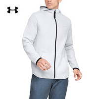 安德玛官方UA Unstoppable男子运动拉链连帽外套Under Armour1345546 灰色014 XL