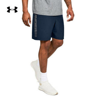 安德玛官方UA Woven Wordmark男子运动短裤Under Armour1320203 深蓝色408 L