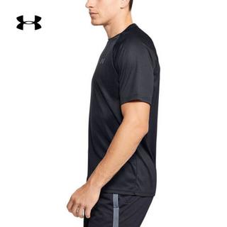 安德玛官方UA Velocity男子运动短袖T恤Under Armour1327965 黑色001 XXL