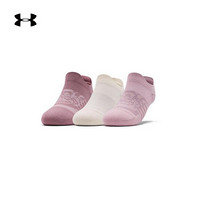 安德玛官方UA Breathe女子运动袜子—3双装Under Armour1351760 粉红色662 M