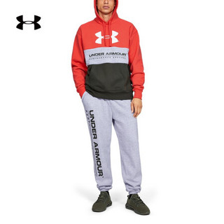 安德玛官方UA Fleece Logo男子运动长裤Under Armour1345599 灰色035 XL