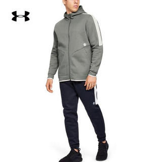 安德玛官方UA Recovey男子运动拉链连帽外套Under Armour1348407 绿色388 L