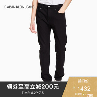 CK JEANS 2020春夏款 男装中腰运动楔形牛仔裤 J315364 1BY-黑色 34/32