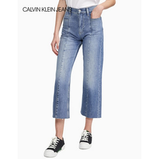 CK JEANS 2020春夏款女装WIDELEG微弹时尚休闲牛仔裤J213341 1A4-蓝色 30/30