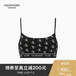 CK UNDERWEAR 2020春夏新款薄杯运动文胸QF5727AD SL5-黑色花纹 S