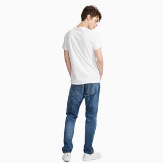 CK JEANS 2020春夏款男装 简约圆领短袖T恤J315056 YAF-白色 L