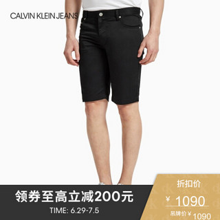 CK JEANS 2020春夏款男装 合身版型时尚纯色休闲短裤J315081 BAE-黑色 29