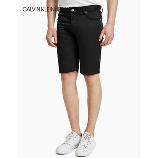 CK JEANS 2020春夏款男装 合身版型时尚纯色休闲短裤J315081 BAE-黑色 29