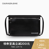 CK JEANS   女士Logo时尚休闲手拿包 DP1172Q4000 001-黑色 ST