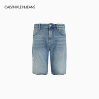 CK JEANS 2020春夏款男装 时尚破损细节合身版牛仔短裤J314836 1AA-蓝色 30