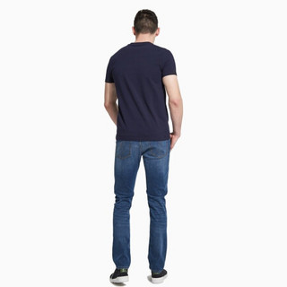 CK JEANS 2020春夏款 男装Logo圆领短袖T恤 J314502 CHW-藏青色 XL