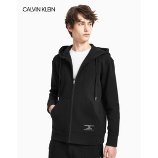 CK CALVIN KLEIN 2020春夏新款男装 针织休闲连帽卫衣 M90279107C 010-黑色 M