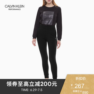 CK PERFORMANCE   春夏  女士动感时尚修身针织休闲裤 4WS9P600 007-黑色 M
