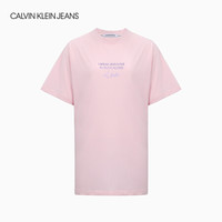 CK JEANS 2020秋冬新款女装 纯棉短袖T恤 J215174 TY1-粉色 XS