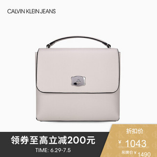 CK JEANS 2025春夏新款 女包品牌Logo双肩背提包DH2404Q1600 111-白色