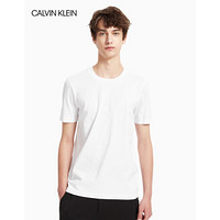 CK CALVIN KLEIN 2020春夏新款男装 丝光棉针织短袖T恤 M77465M038C 100-白色 M