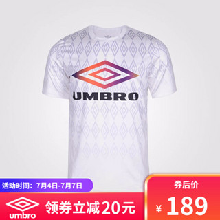 UMBRO茵宝2020春新款男休闲运动短袖T恤潮流百搭半袖 UI201AP2511-001白色 XXL