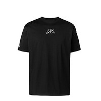 Kappa卡帕情侣男女款运动短袖休闲圆领T恤夏季字母印花半袖2020|K0AX2TD18D 黑色-990 M