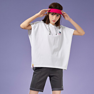 Kappa卡帕艺术家联名女休闲短袖夏季连帽印花T恤2020新款|K0A22WD66D 漂白-001 S
