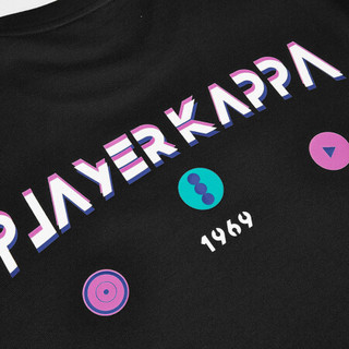 Kappa卡帕电音EDM联名男运动短袖纯棉休闲T恤夏季半袖2020新款|K0A12TD79D 黑色-990 XL