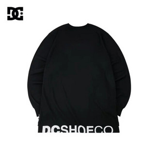 DCSHOES BOX STAR LS M TEE 19冬新款纯棉拼色男士长袖T恤 5425J925 黑夹色-BLK L