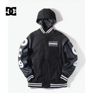 DCSHOECOUSA LETTERMAN 19冬男子休闲外套运动棉衣 5410J902 黑夹色-BLK S