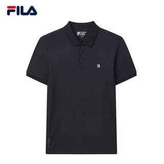 FILA 斐乐官方针织短袖男子POLO衫2020夏季新款时尚休闲翻领T恤男上衣 传奇蓝-NV 175/96A/L