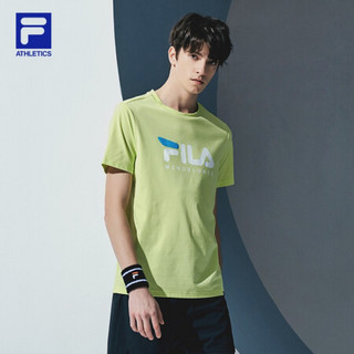 FILA ATHLETICS 斐乐男子短袖T恤2020夏新款运动跑步速干多彩T恤 明媚绿-LG 170/92A/M