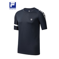 FILA ATHLETICS 斐乐 男子短袖T恤 2020夏新款专业运动健身训练服 白色-WT 170/92A/M