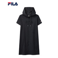 FILA（斐乐）官方女子连衣裙2020夏季新款时尚印花运动针织连衣裙女裙 传奇蓝-NV 180/96A/XXL