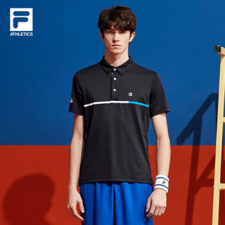 FILA ATHLETICS斐乐男短袖POLO2020夏季新款针织短袖衫男POLO RD宝蓝-NV 185/104A/XXL