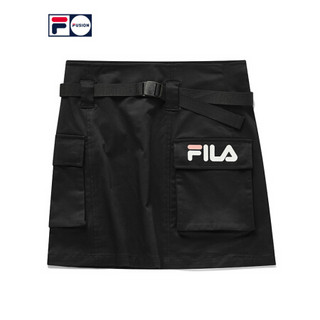 FILA FSUION 斐乐女子半身裙 2020春季新款时尚运动工装裙女裙 黑色-BK 165/66A/M