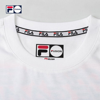 FILA FUSION 斐乐女子短袖T恤2020夏季新款印花潮牌棉质半袖服 标准白-WT 160/80A/S