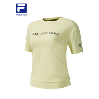 FILA ATHLETICS斐乐女子短袖T恤2020夏季新款运动字母健身训练服 麦梗色-LG 160/80A/S