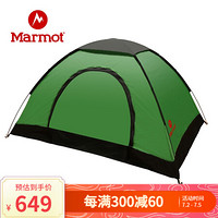 Marmot/土拨鼠20春夏露营轻便免搭建防蚊透气手抛帐双人帐户外 绿色2587 F