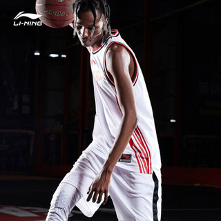 李宁官网CBA青岛队篮球系列男子比赛上衣AAYP417 标准白-1 XL