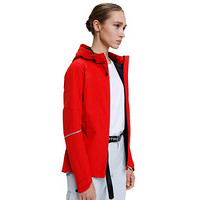 HOTSUIT后秀 黑标系列 运动风衣女 2020夏季新款连帽防风防水梭织外套冲锋衣 炽热红 XL