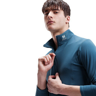 HOTSUIT后秀 塑形系列 男子长袖T恤 2020夏季新品舒适保暖防寒高领上衣 水鸭蓝 L