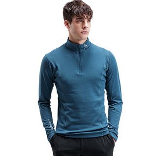 HOTSUIT后秀 塑形系列 男子长袖T恤 2020夏季新品舒适保暖防寒高领上衣 水鸭蓝 L