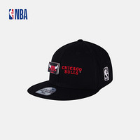 NBA STYLE潮流服饰 芝加哥公牛队 刺绣字母挂件拼色平檐棒球帽子 F