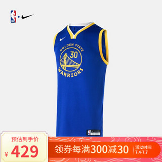 NBA-Nike童装 勇士队库里 大童运动舒适篮球球衣 运动球服 图片色 XL