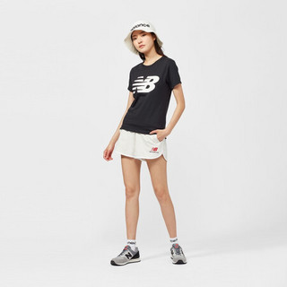 New Balance NB官方2020新款女款针织上衣WT01852简约经典T恤 BK WT01852 XL