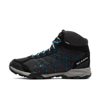 SCARPA 徒步鞋男女鞋 Hydrogen氢气 高度透气 GTX防水 春夏户外鞋中帮登山鞋 深灰拼湖水蓝 43