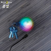 美国奈爱Niteize宠物水滴灯休闲狗狗发光亮光吊坠夜光LED防水创意礼品 可充电幻彩扣 SLGR-07S-R6(不含充电线)