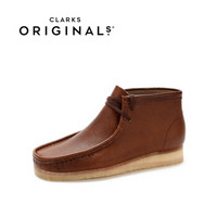 Clarks 其乐复古舒适生胶底潮流经典袋鼠鞋Wallabee男鞋 261283197 【可乐色】